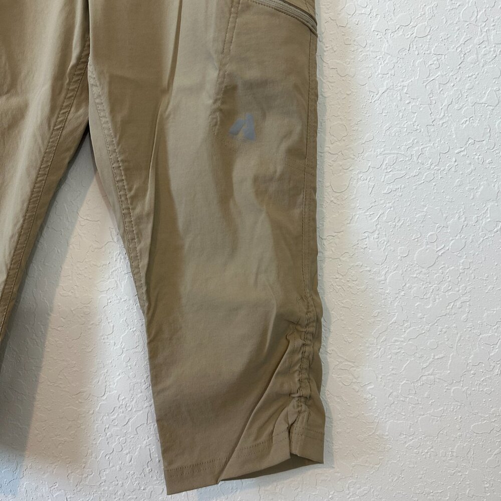 Eddie Bauer 6 First Ascent Guide Pro Tan Khaki Cargo Capri Cropped Pants - Picture 3 of 7